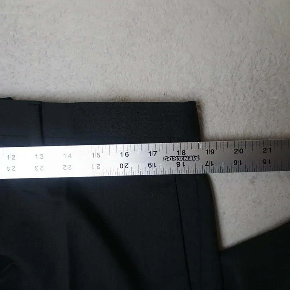 Banana Republic Pants Mens 35x26 Black Slim Marzotto Super 120s Wool Dress Slack